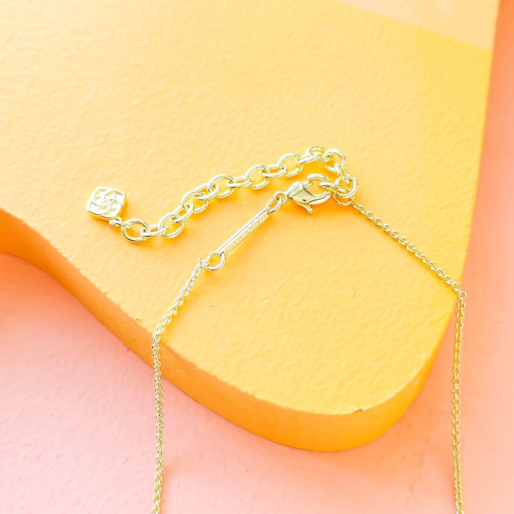 Kendra Scott - Chelsea White Pearl Gold Pendant Necklace - Picture 3 of 3